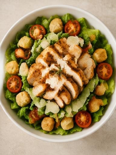 Salada com frango grelhado