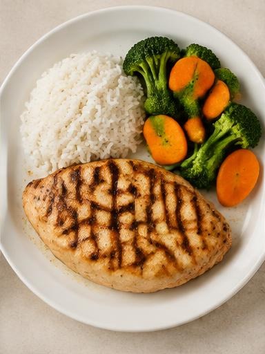 Frango grelhado com legumes